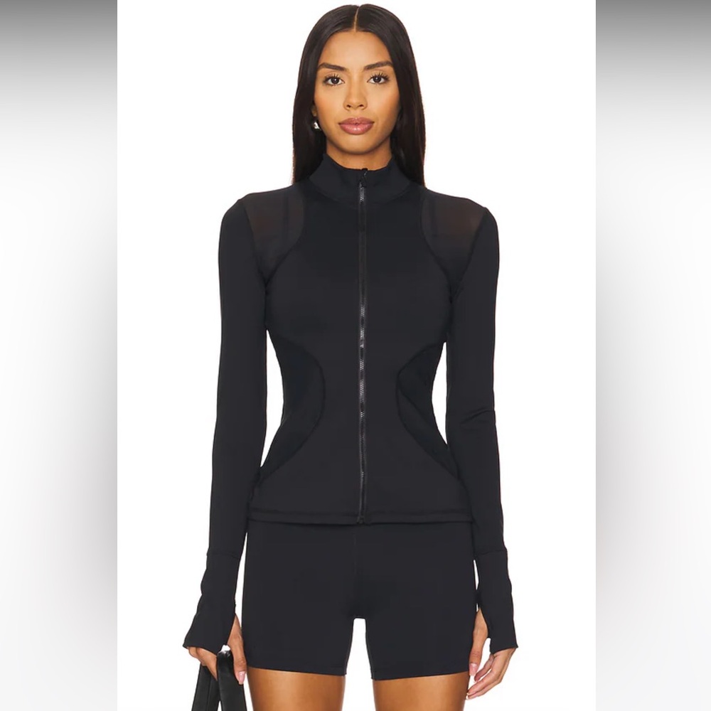 REVOLVE IVL Perforated Jacket in Jet Black Size 4